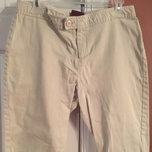 Vintage blue tan knee shorts/ crops size 13